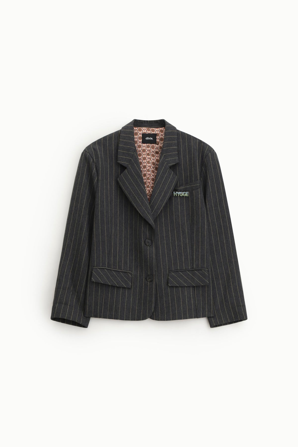 CHAQUETA DE RAYAS DIPLOMÁTICAS EN CORTE OVERSIZE