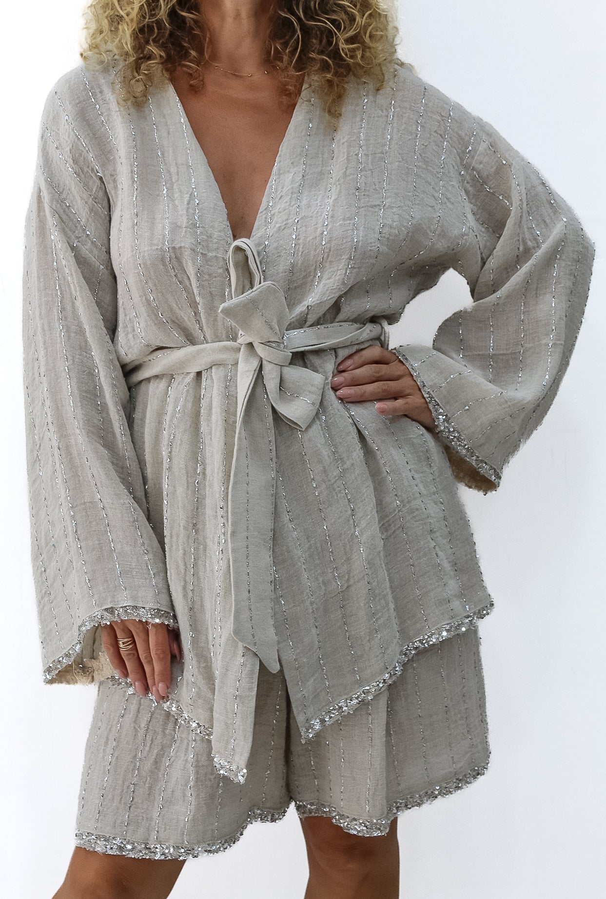 CONJUNTO  DE LINO CRUDO