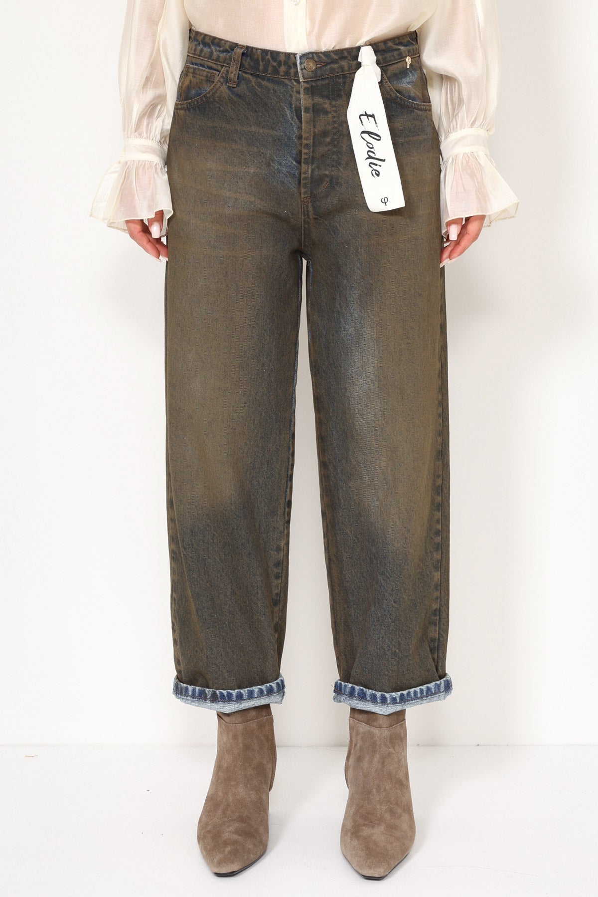 JEANS DE CORTE BOYFRIEND EN DENIM 100% ALGODÓN