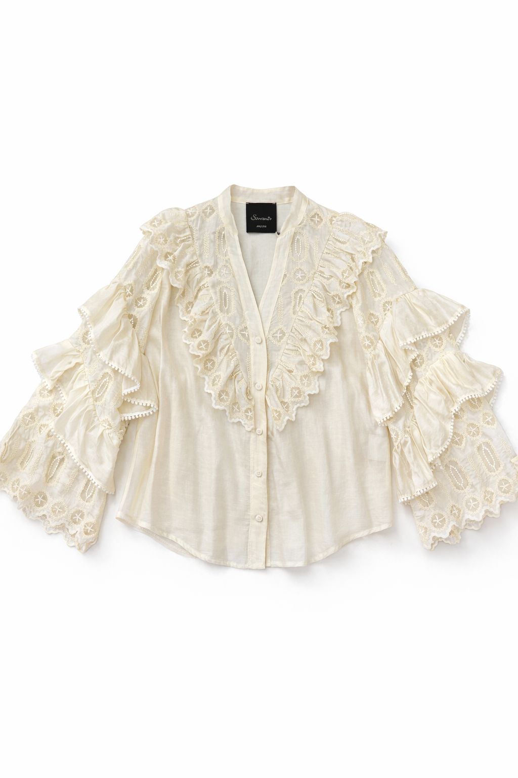 CAMISA BOHO CON MANGAS 90%LY 10%PL