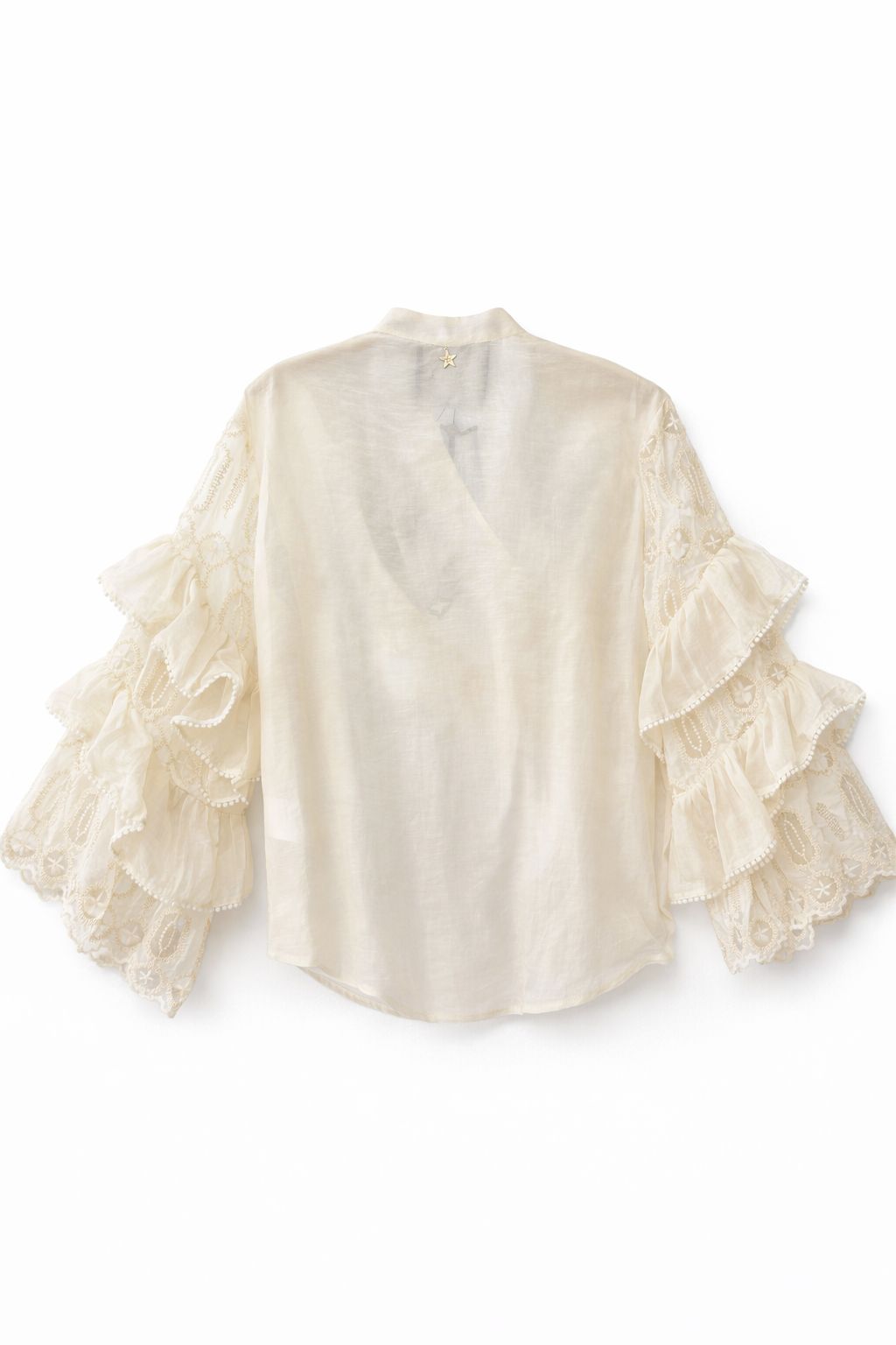 CAMISA BOHO CON MANGAS 90%LY 10%PL