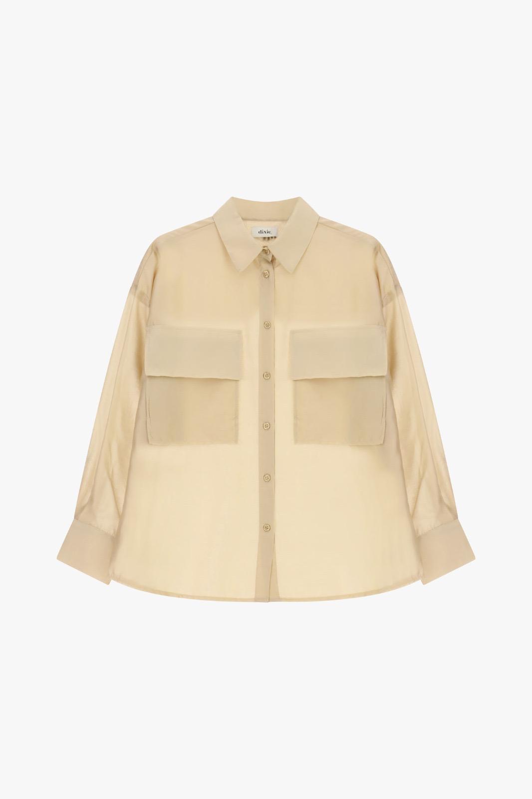 CAMISA DE MANGA LARGA CON BOLSILLOS